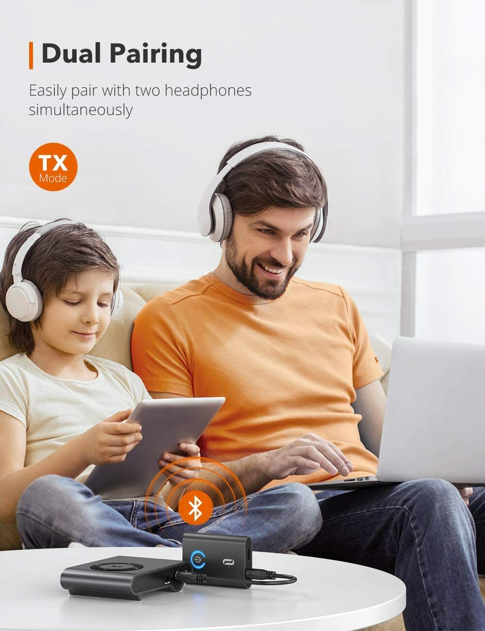TaoTronics TT-BA07 Bluetooth 5.0 2-in-1 Transmitter and Receiver Wireless…