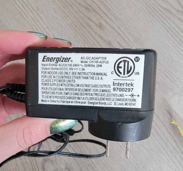 Energizer CM1HR-ADPUS AC-DC Power Adapter 3V 500mA Wall Charger 0.2A Input