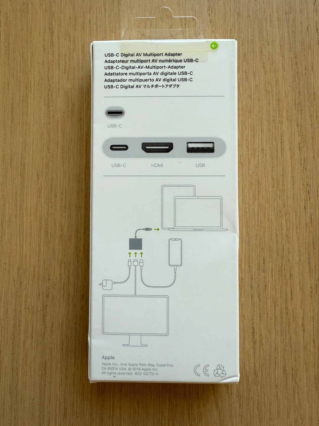 Apple USB C to Digital AV Multiport Adapter MUF82AM/A HDMI USB C