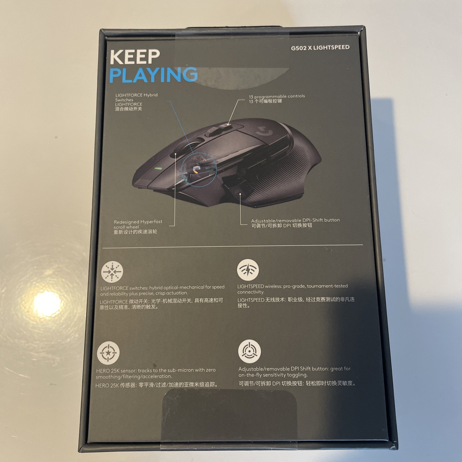 Logitech G502 X LIGHTSPEED Wireless Gaming Mouse – Black