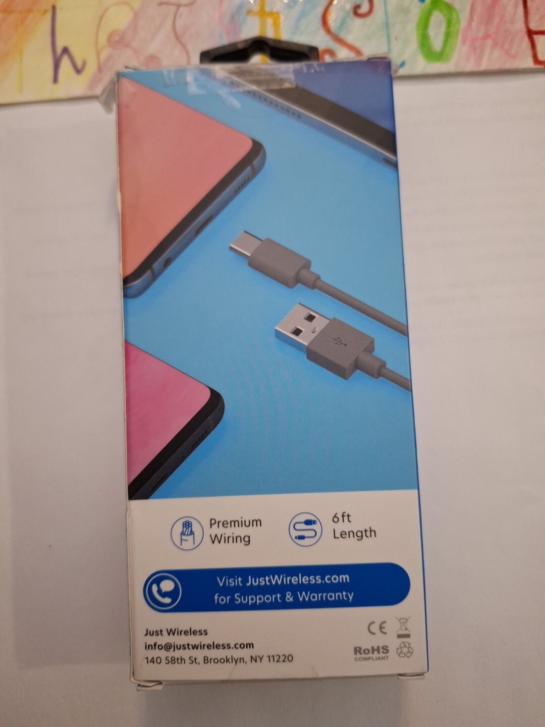 Just Wireless USB-C to USB 6ft Cable Model 05012 – Open Box