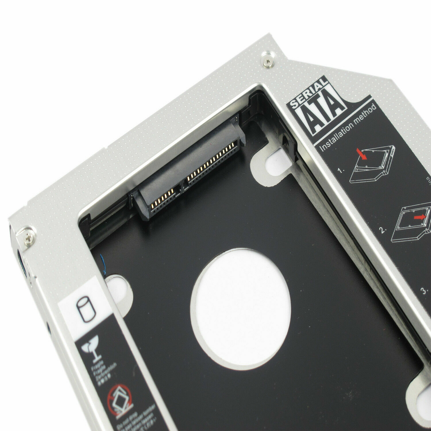 9.5mm Universal For SATA 2nd HDD SSD Hard Drive Caddy CD/DVD-ROM Optical Bay
