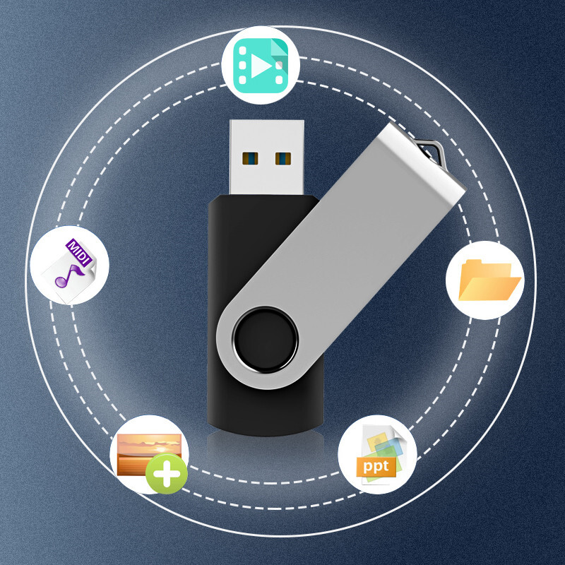 Wholesale USB 3.0 16GB Metal Swivel Style Flash Drive 1/10/100pcs Memory Stick