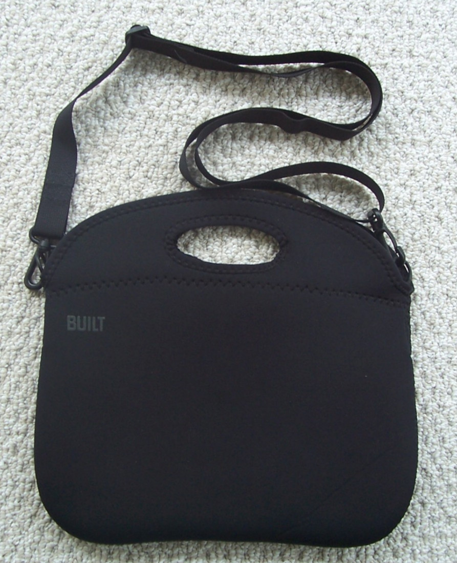 Built Laptop Portfolio Case Holds 7″- 10″ Black Crossbody Zip Neoprene Bag NWT