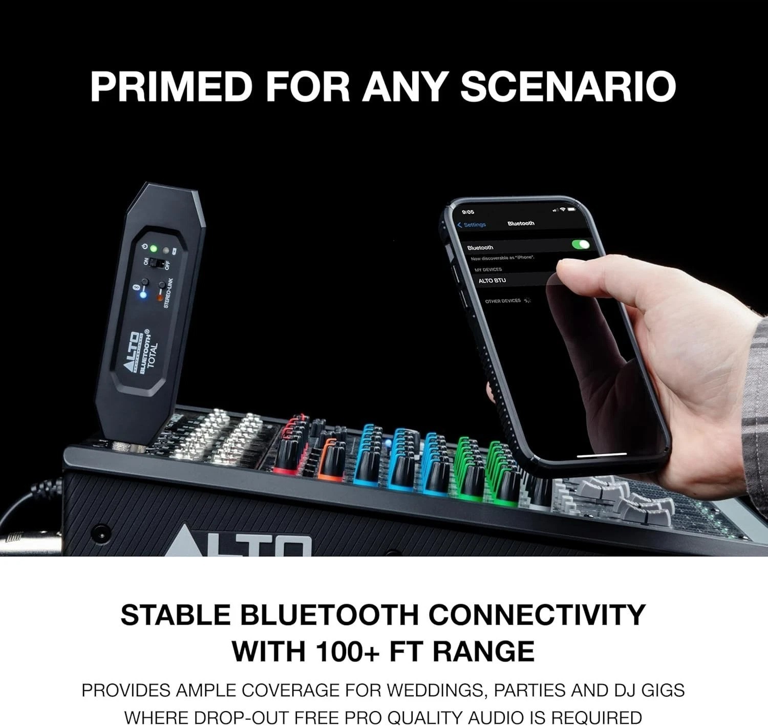 Professional XLR Bluetooth Receiver – 6+ Hour Battery Life for Performances