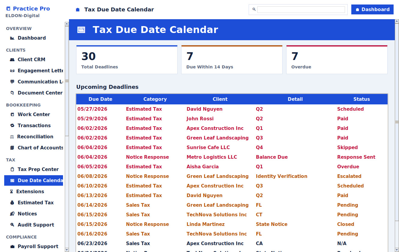 Bookkeeping & Tax Business Management Software Bookkeeper Tax Preparer Win/MAC