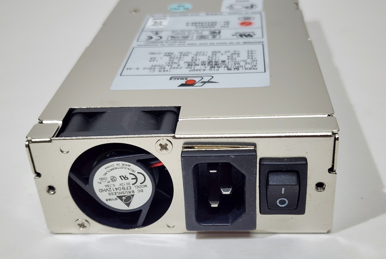 Qty-1 EMACS Zippy P1G-6300P 300W 1U ATX Switching Power Supply
