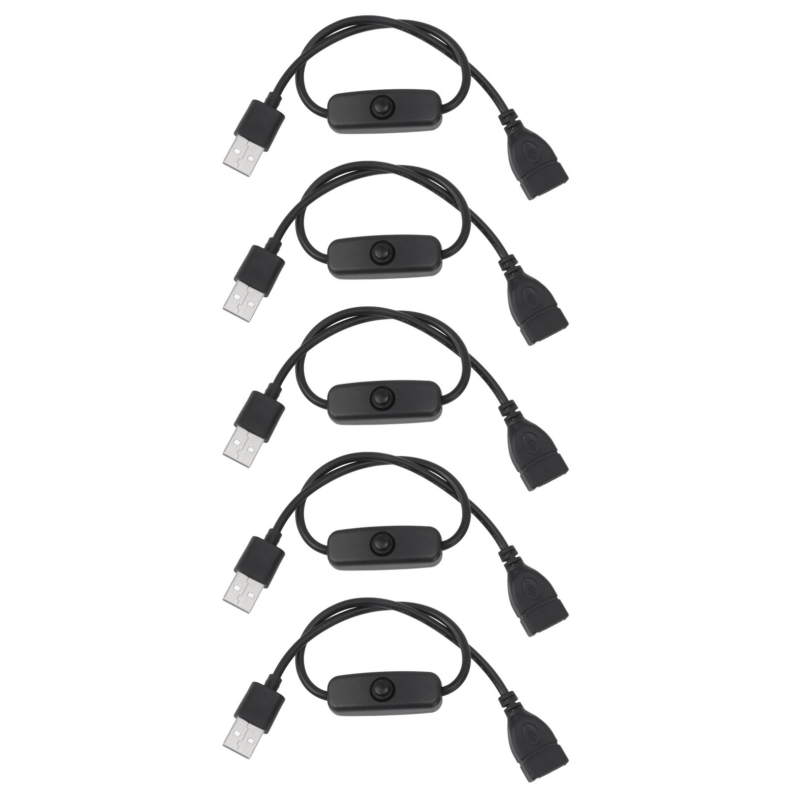 NEW 5PCS USB Extension Cable With ON Off Switch Male To Female Cable For Driving