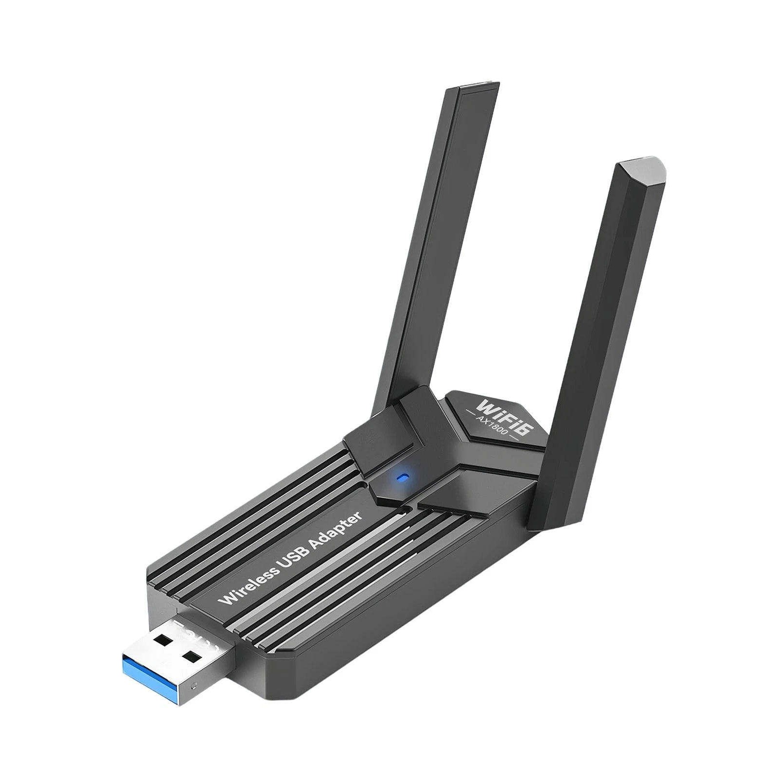 WiFi 6 USB Network Adapter AX1800 for Computer Desktop with Rotatable Antennas