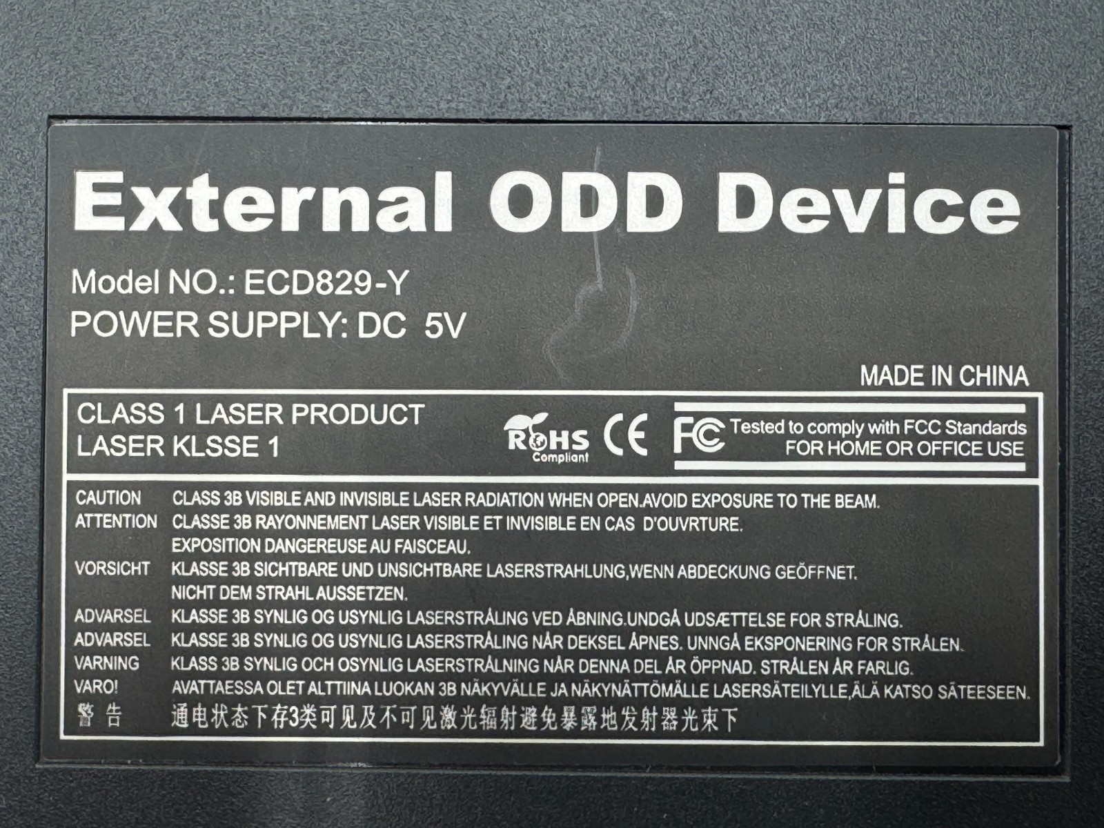 Roofull ECD829-Y Portable External Optical Disk Drive USB 3.0 Type-C with Case