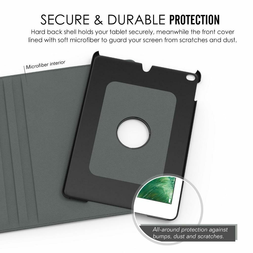360 Rotating Leather Folio Case Cover Stand For iPad 234 Mini 2 3 4 Air 1 2 Pro