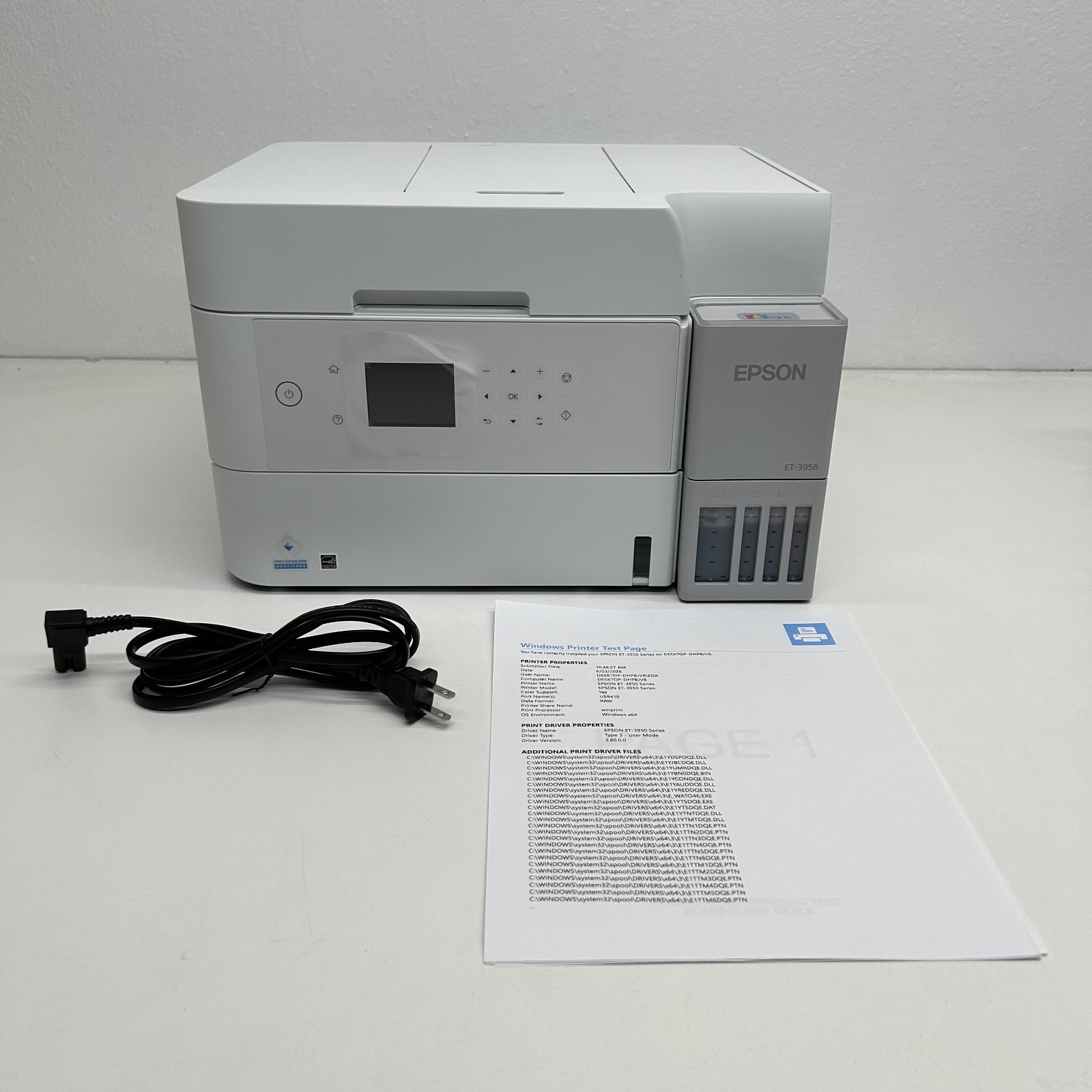 Epson EcoTank ET-3958 All-in-One Printer| Display Unit – Under 500 Pgs | 75% Ink