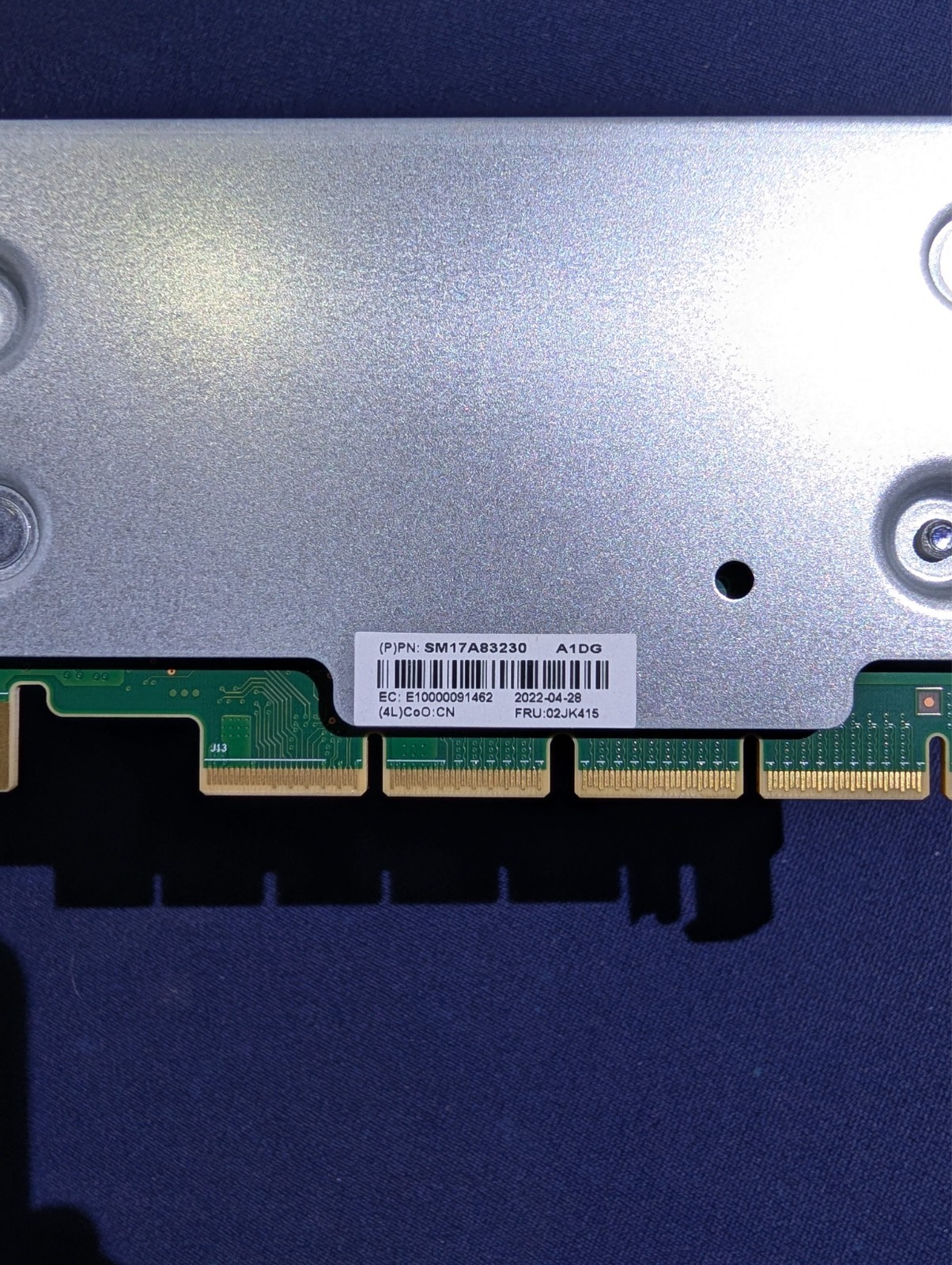 Lenovo 02JK415 SM17A63588 | 2FH+7mm Riser for ThinkSystem w/ 2x 480GB 6Gb Sata