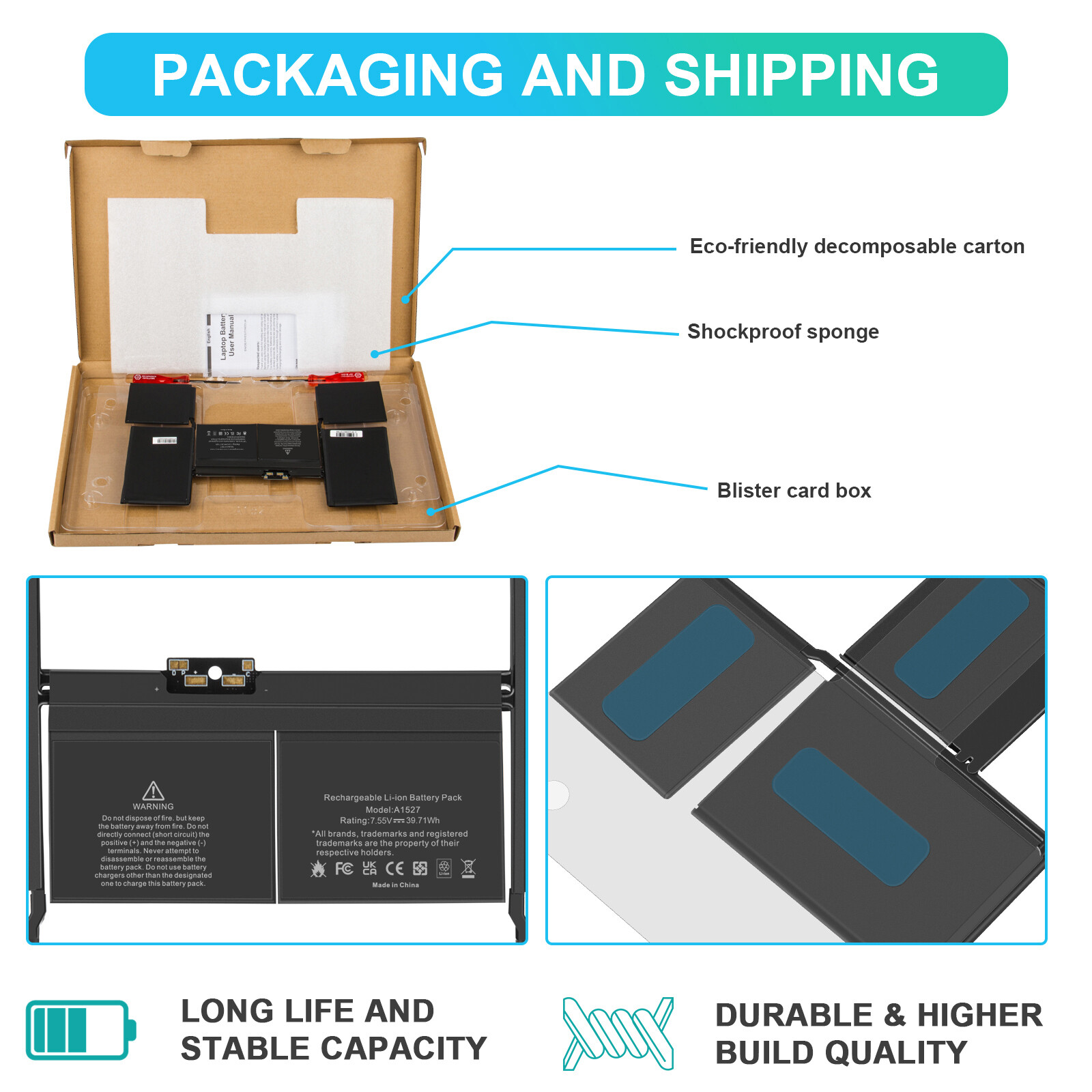 A1527 A1534 Battery for Apple MacBook Retina 12″ Early 2015 2016 Mid 2017
