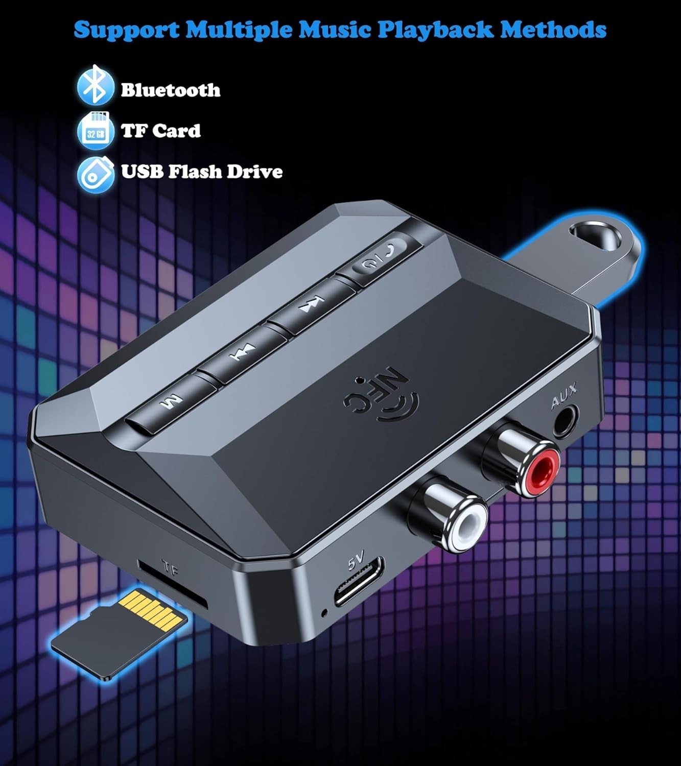 Upgrade Your Vintage Audio: NFC-Enabled Bluetooth Receiver for RCA & 3.5mm