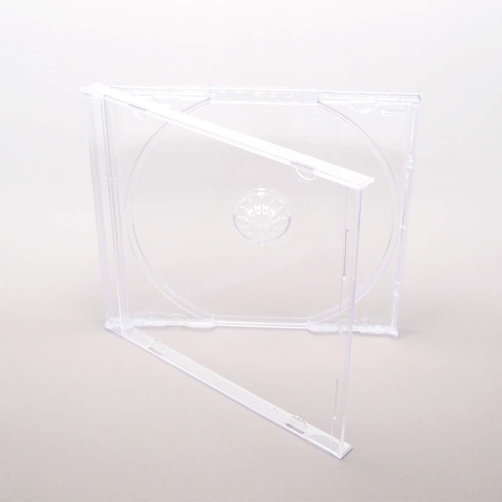 10 pcs 10.4 mm Standard Single Clear CD Jewel Case Assembled Clear Tray