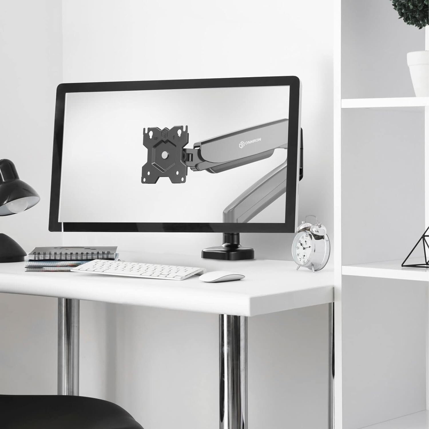 ONKRON Single Monitor Desk Mount Arm for 13-32 Inch Screen up to 17.6 lbs