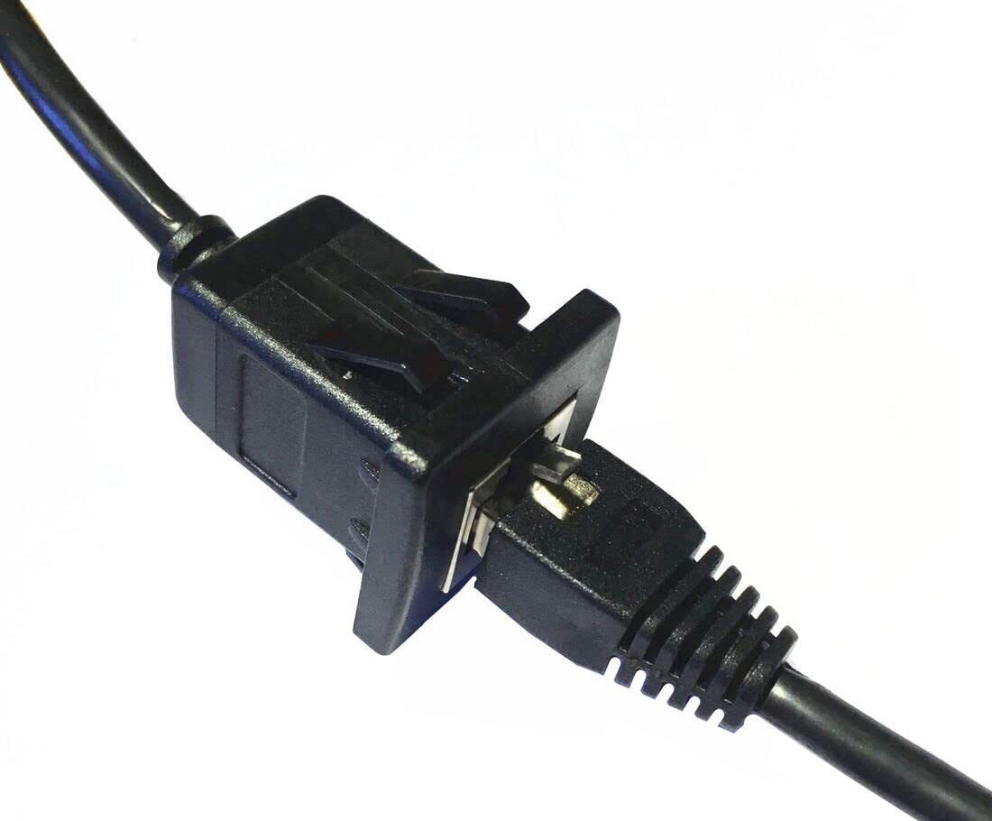 Cat5e Rj45 Square Flush Mount Cable Rj45 Male To Female Shielded Ethernet Networ