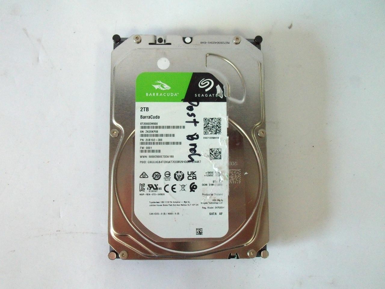 Seagate Barracuda ST2000DM008 2TB SATA 7200 RPM 3.5″ Hard Drive