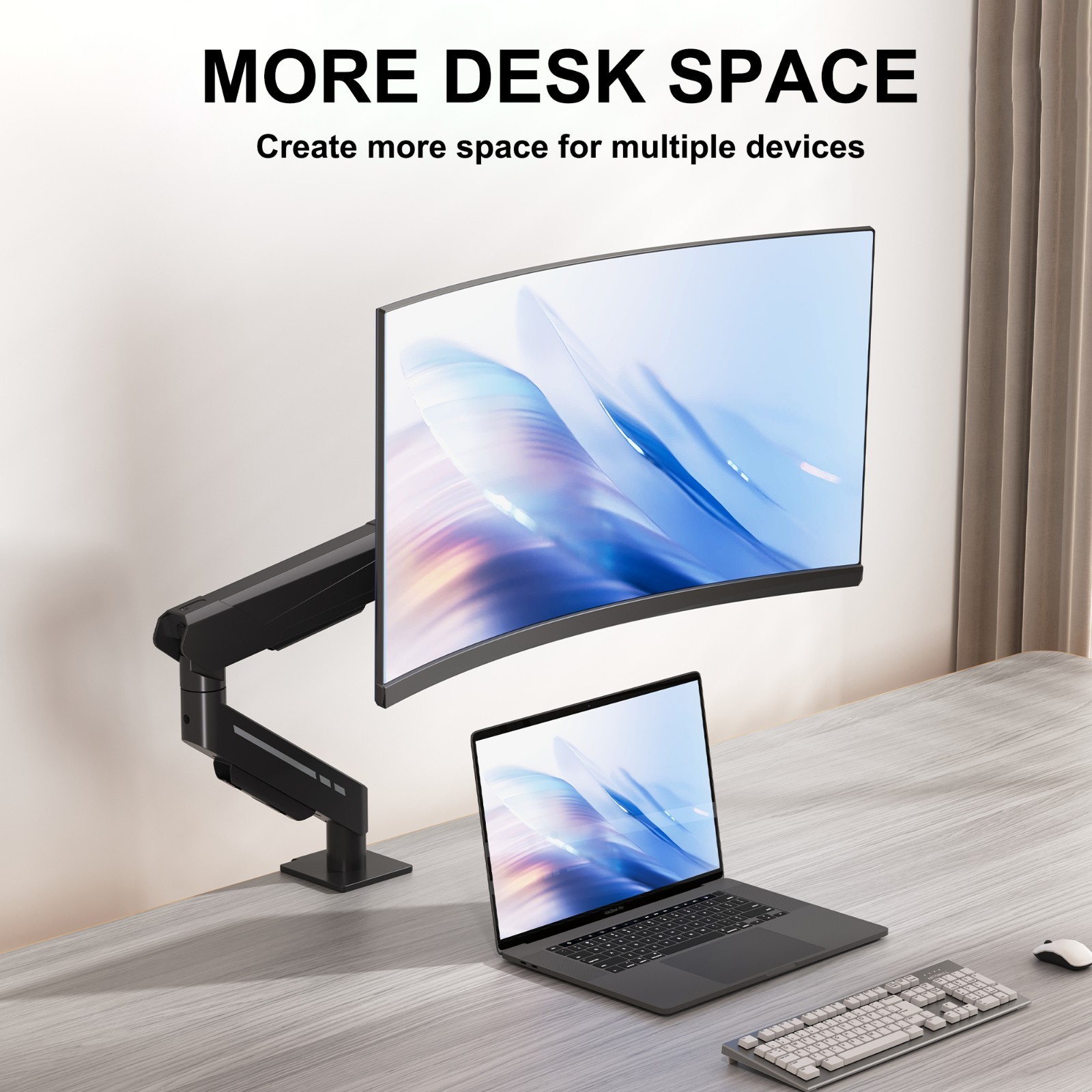 Single Monitor Desk Mount for 17″-32″ Screens, Computer Monitors Stand