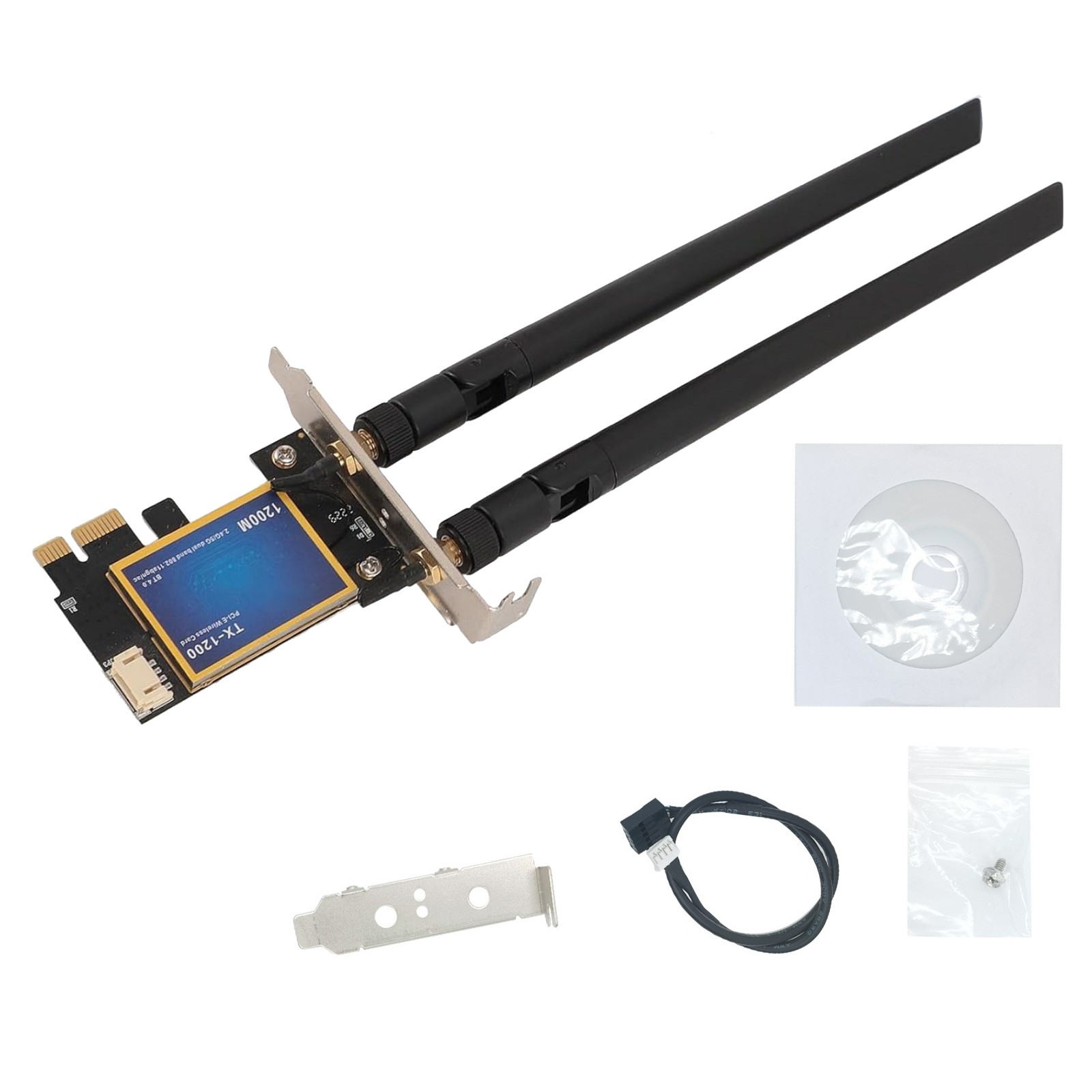 TX-1200 Network Card AdapterSupports For 2.4Ghz-300Mbps/5Ghz-867Mbps Rate