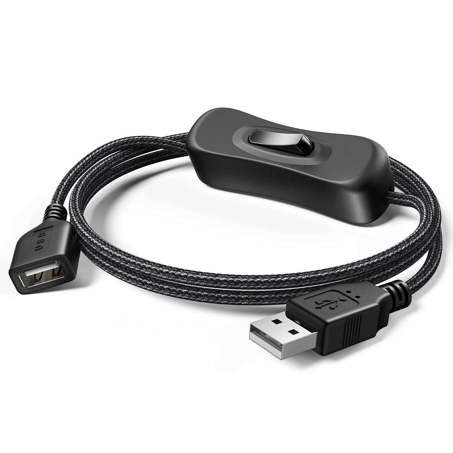 USB Switch Extension Cable, (Upgraded Data + Power) USB Extension Cord with On/O