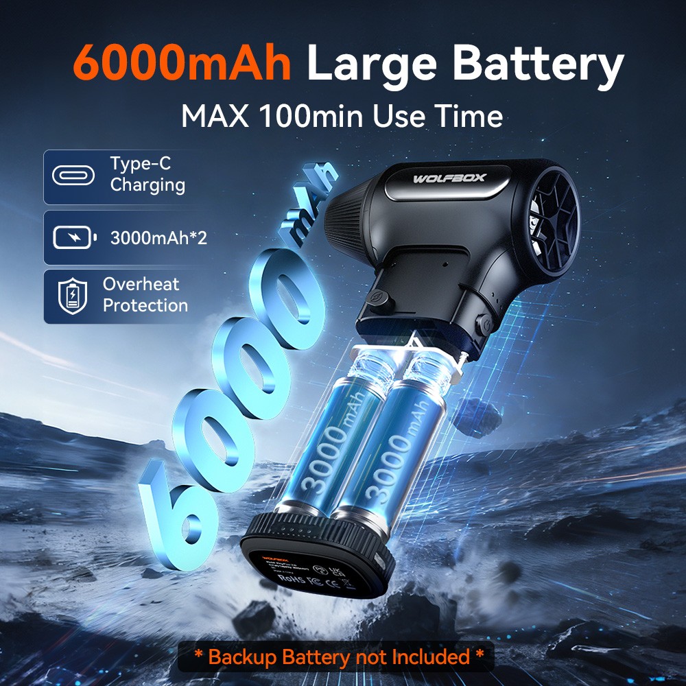 WOLFBOX DF60/DF100/DF200 Electric Air Duster Super Power Turbo Fan for Outdoor