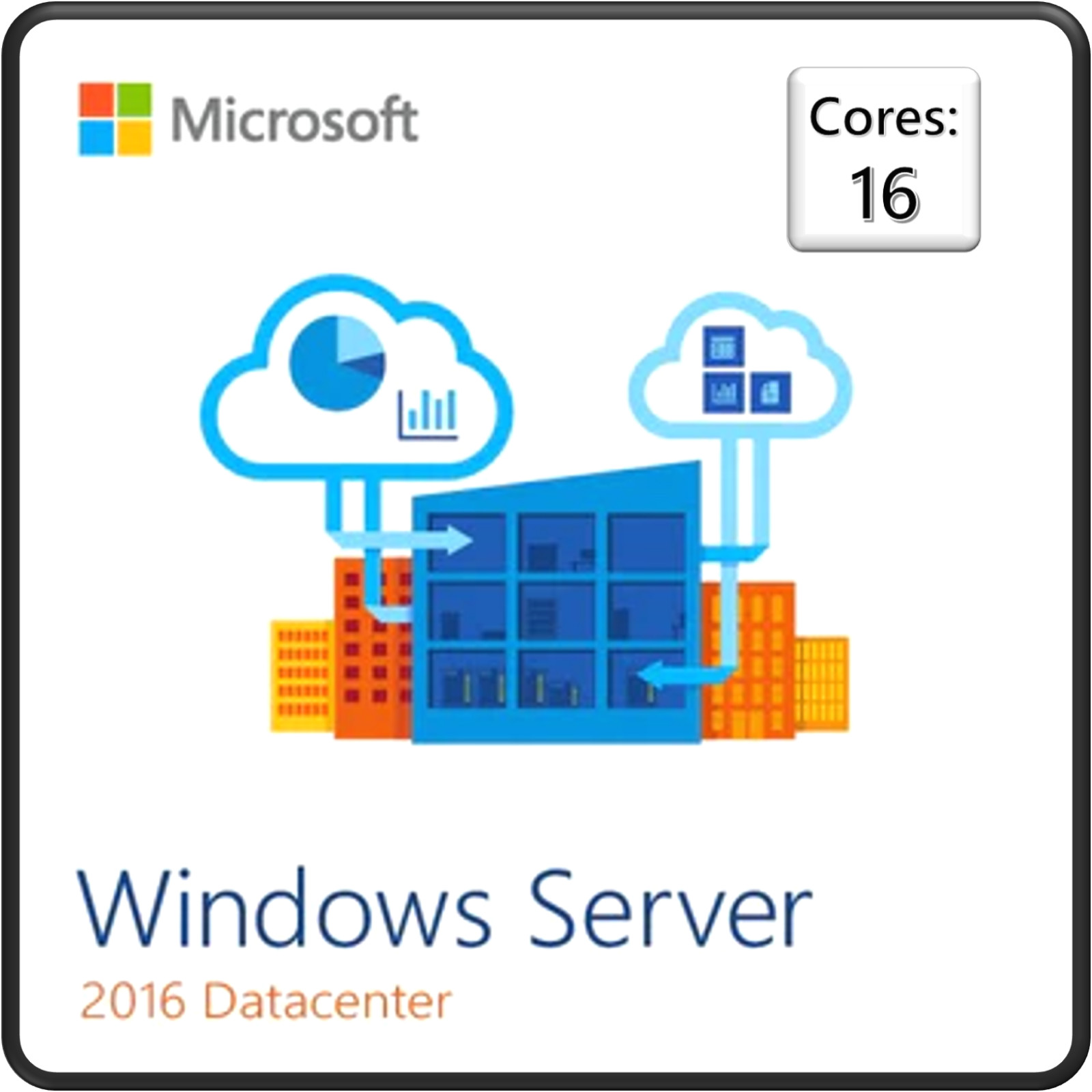 Windows Server 2016 Datacenter Edition – 16 Core/ Unlimited VM (P71-08729)