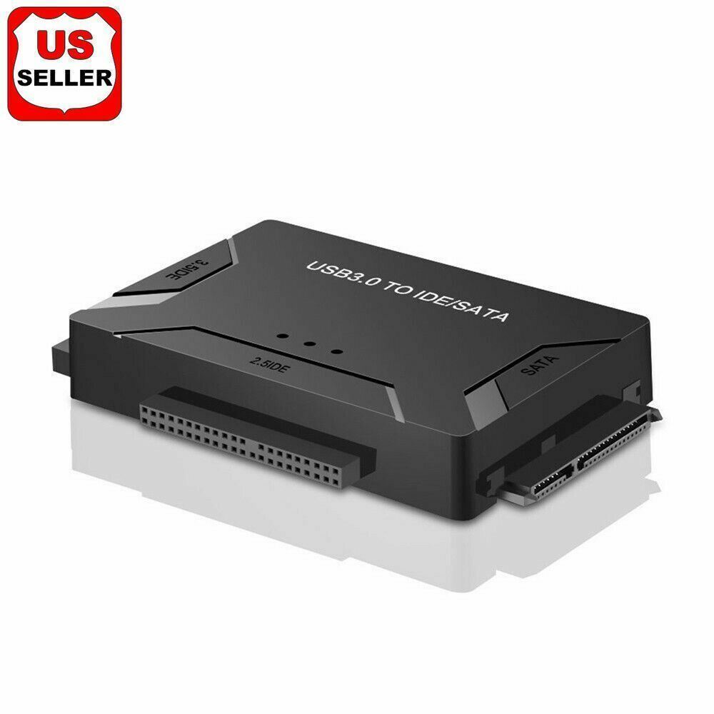 USB 3.0 to IDE & SATA Converter External Hard Drive Adapter Kit 2.5″/3.5″ Cable