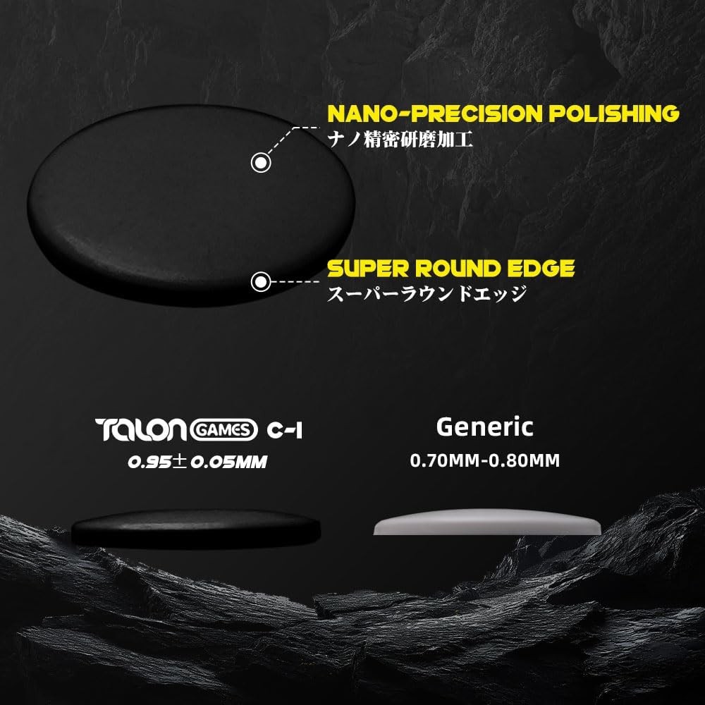 Mouse Skates for Glass Mousepads UHMWPE Universal Round Dots 6.5mm 40pcs Rounded