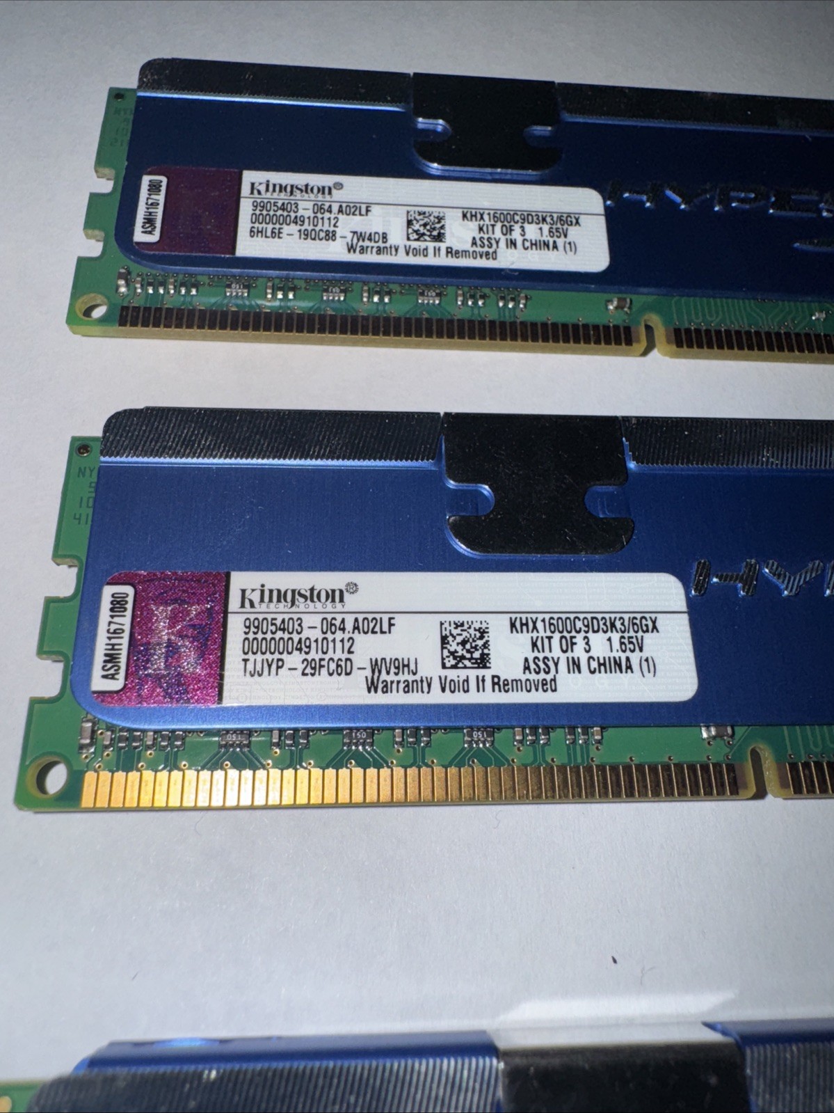 Kingston HyperX KHX 1600C9D3K3/6GX 6GB (3x2GB) DDR3 -1600MHz PC MEMORY MODULES