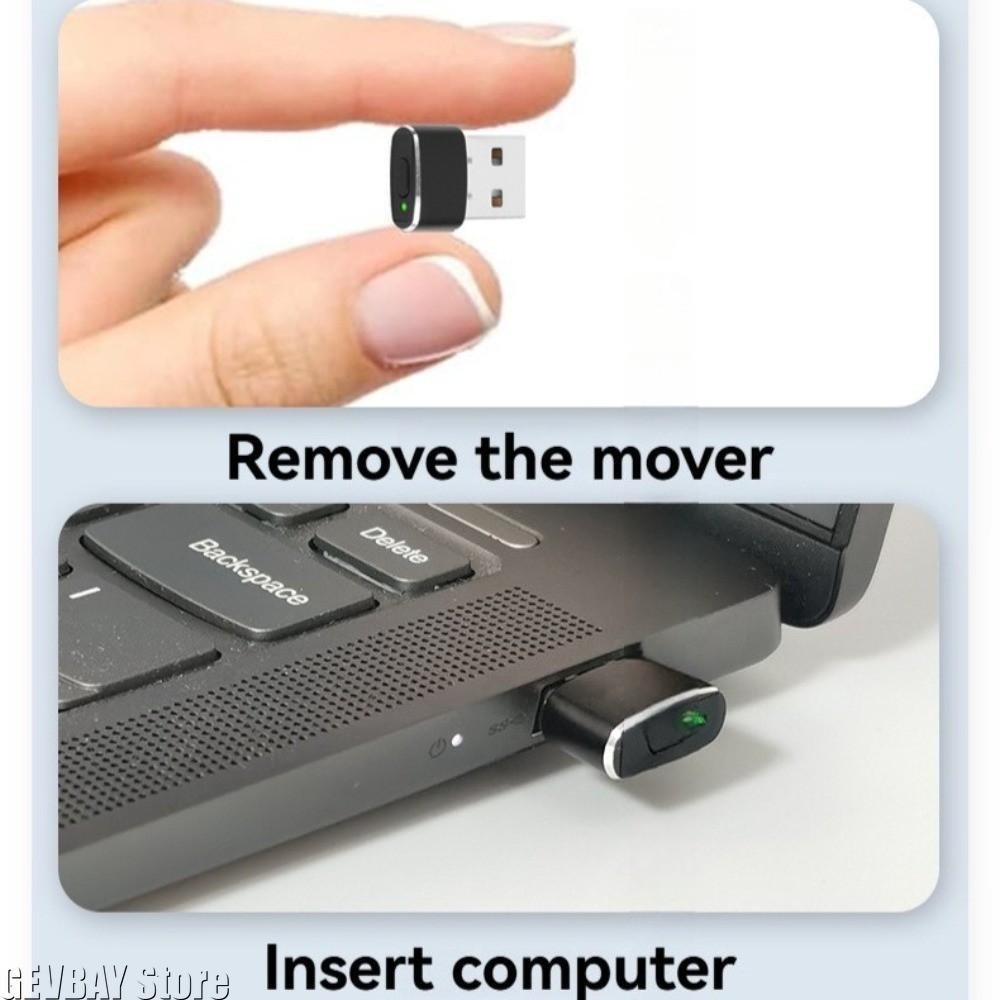 USB Mouse Jiggler Plug & Play Mini Mouse Mover for PC Laptop No Software