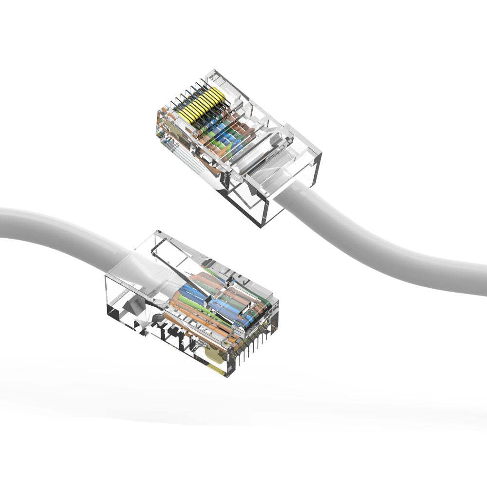 1.5Ft CAT5E UTP Ethernet Network Non Booted Cable White