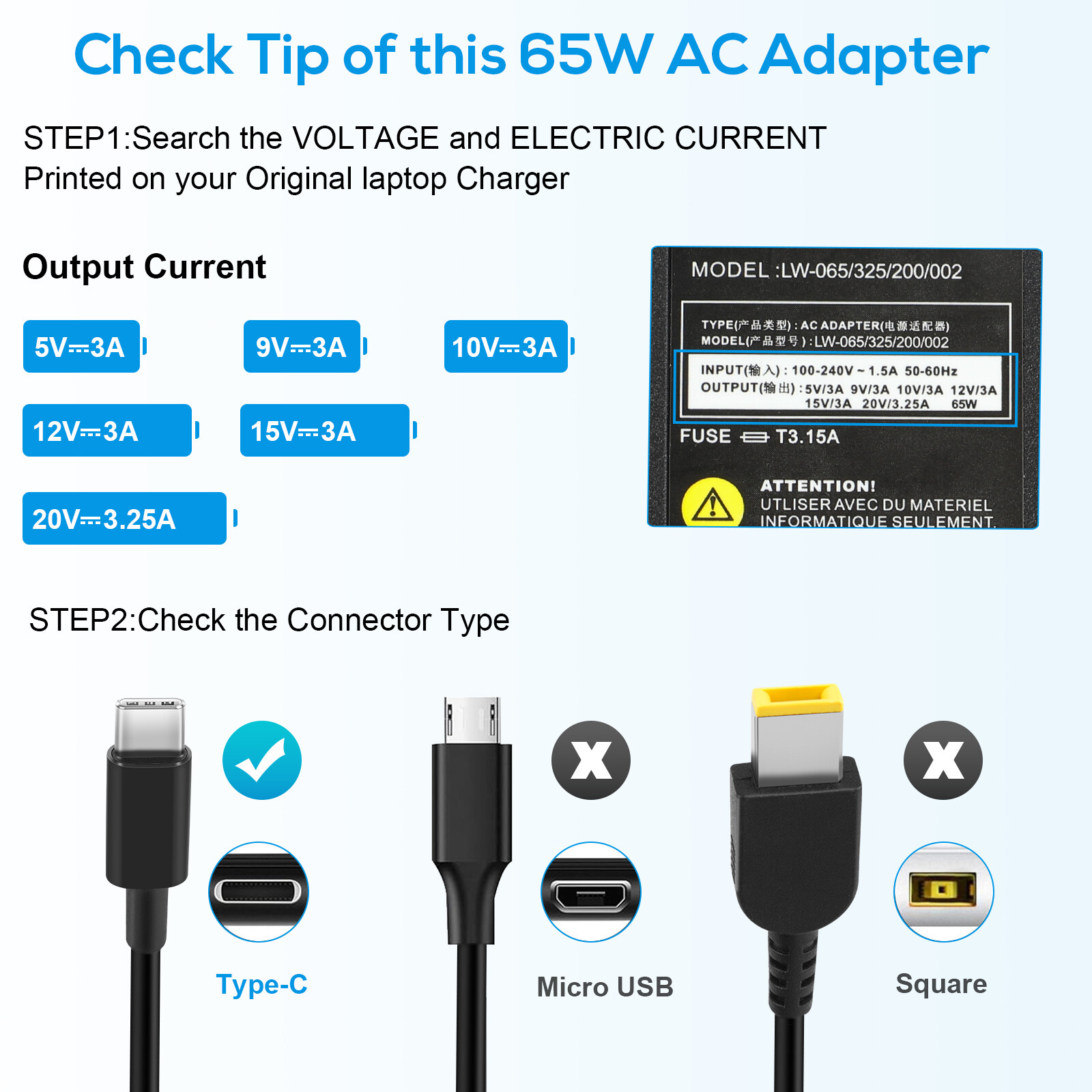 Lot USB C Type C for HP Chromebook Lenovo Acer Asus Samsung Power Laptop Charger