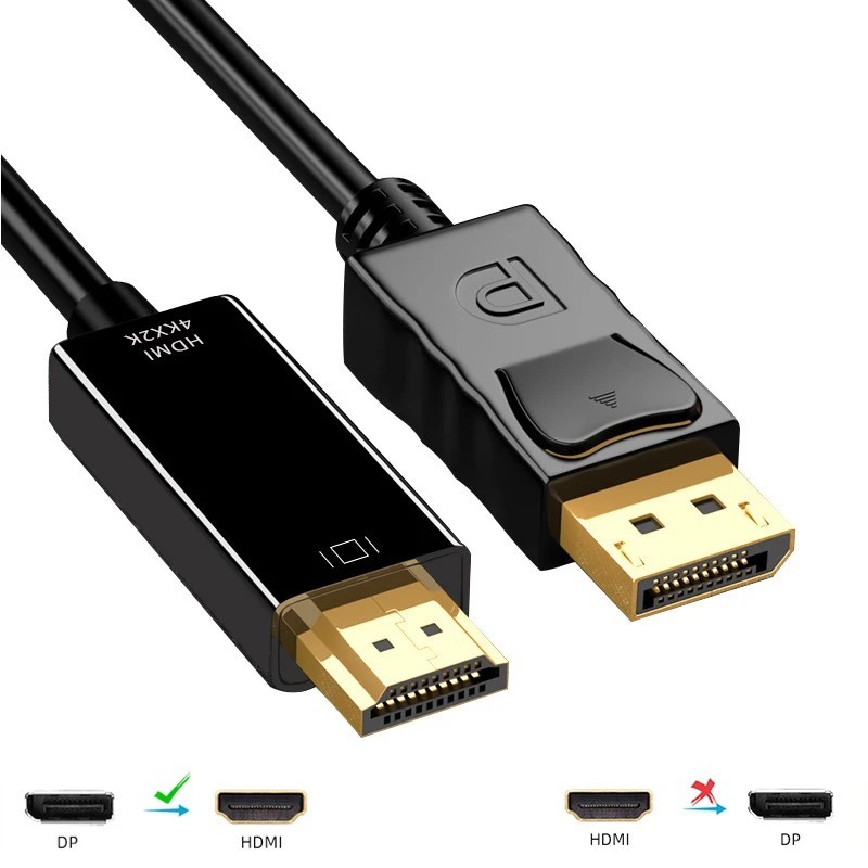 Display Port to HDMI Cable DP Adapter Converter Audio Video PC HDTV 1080P Laptop