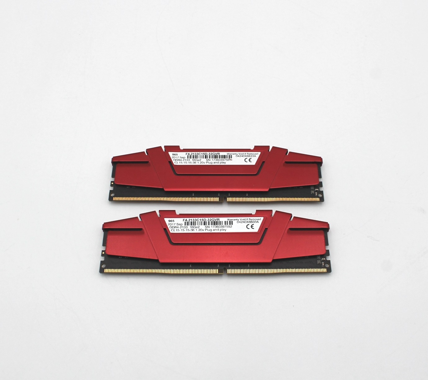 G.Skill RipJaws 32GB Kit (2x16GB) DDR4 2133MHz F4-2133C15D-32GVR