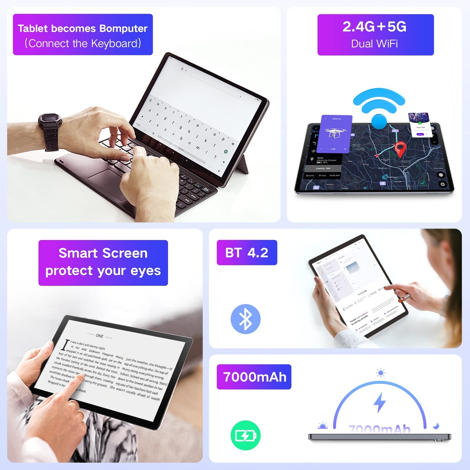 CHUWI 11in 2 in1 Android Tablet MT8183 Octa-Core 4+128G 13MP+8MP Dual Camera
