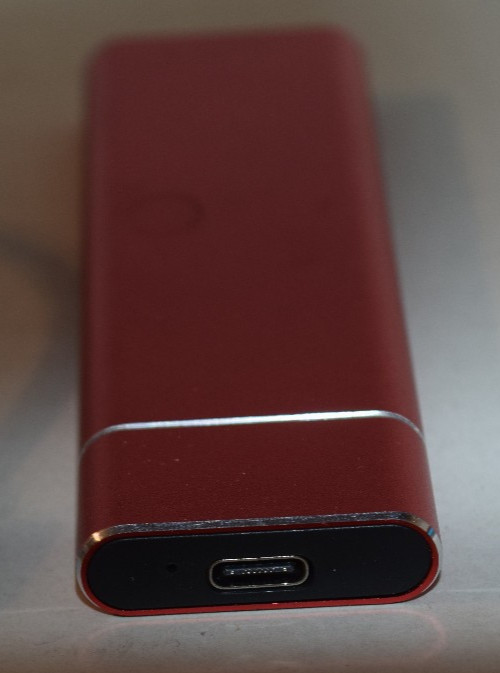 SSD Enclosure USB 3.1 Type-C 2 TB External Hard Drive Case Portable Red Tested