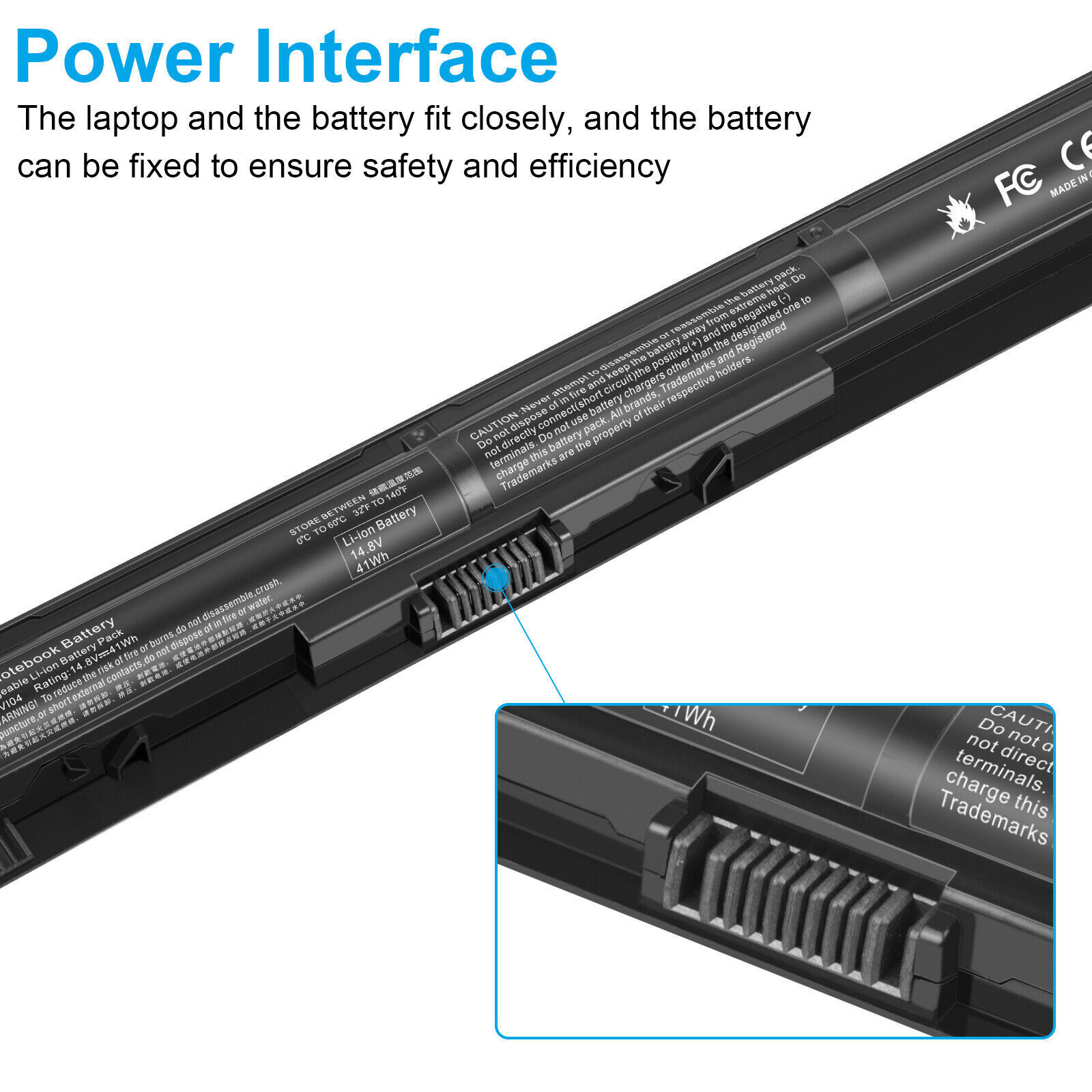 🧡LOT 1-100x V104 VI04 Battery HP ProBook 450 G2 G3 440 G2 756743-001 756478-422