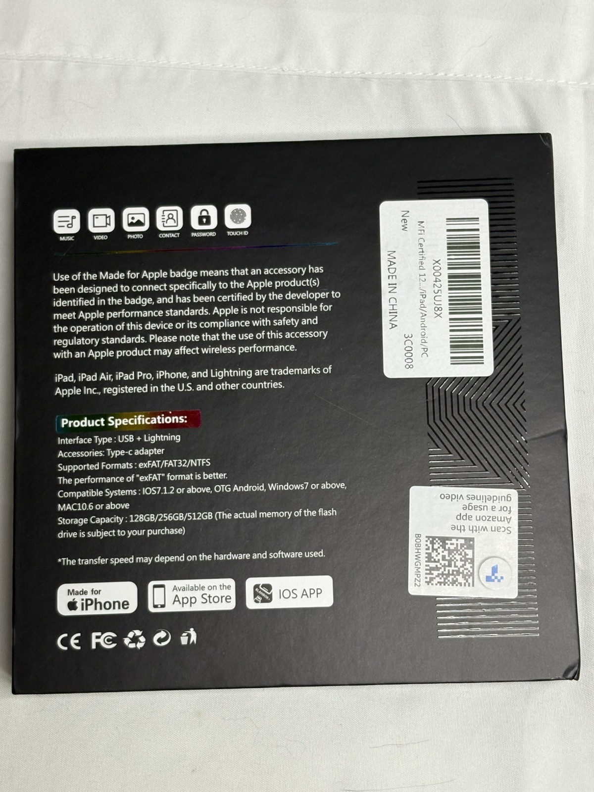 Blanbok+ MFI Licensed Flash Drive 128 MB Storage Capacity New In Box