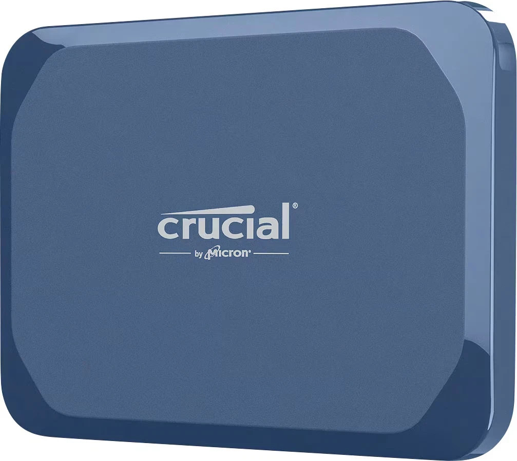 Crucial X10 1TB External USB-C SSD with USB-C to C Cord – Blue – Power Hours – 0