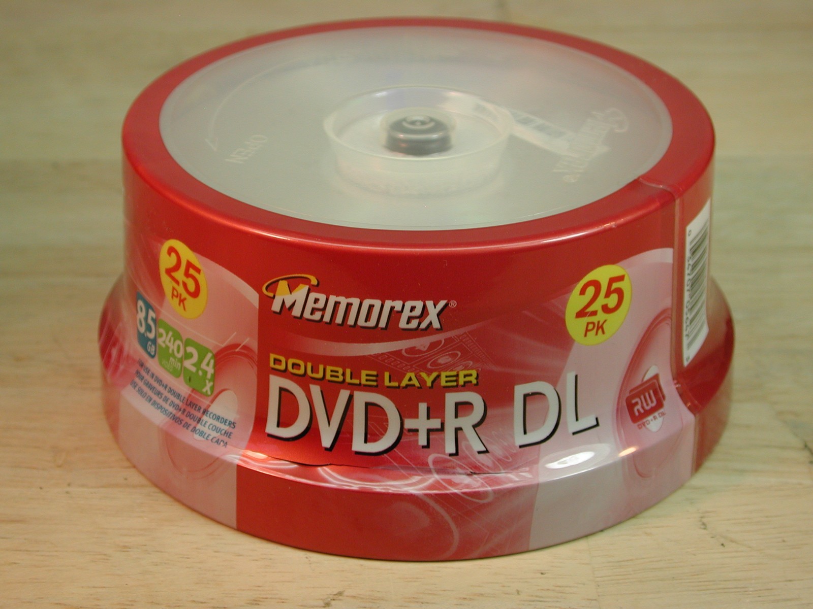 Memorex 25 pack dual double layer – DVD+R DL – recordable 8.5GB DVD discs, NEW
