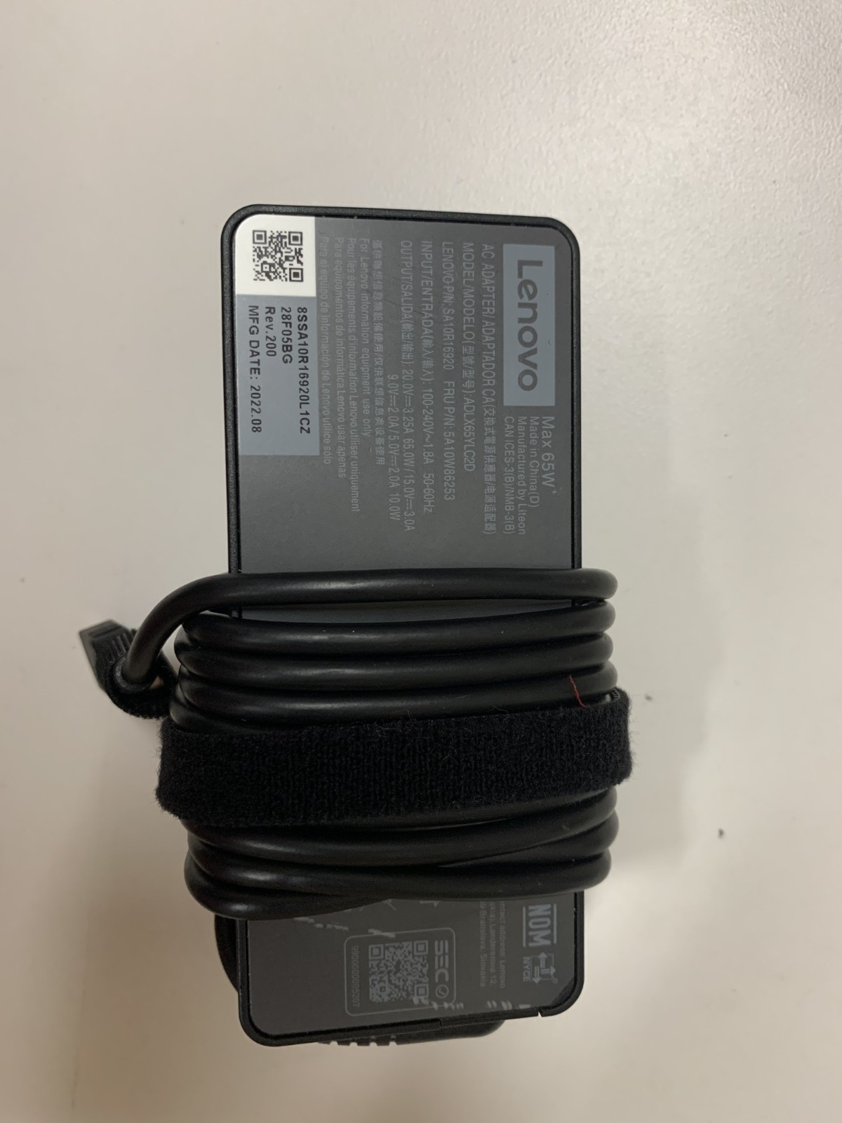 A lot of 10 Genuine Lenovo Max 65w 20V 3.25A AC Adapter USB Type C