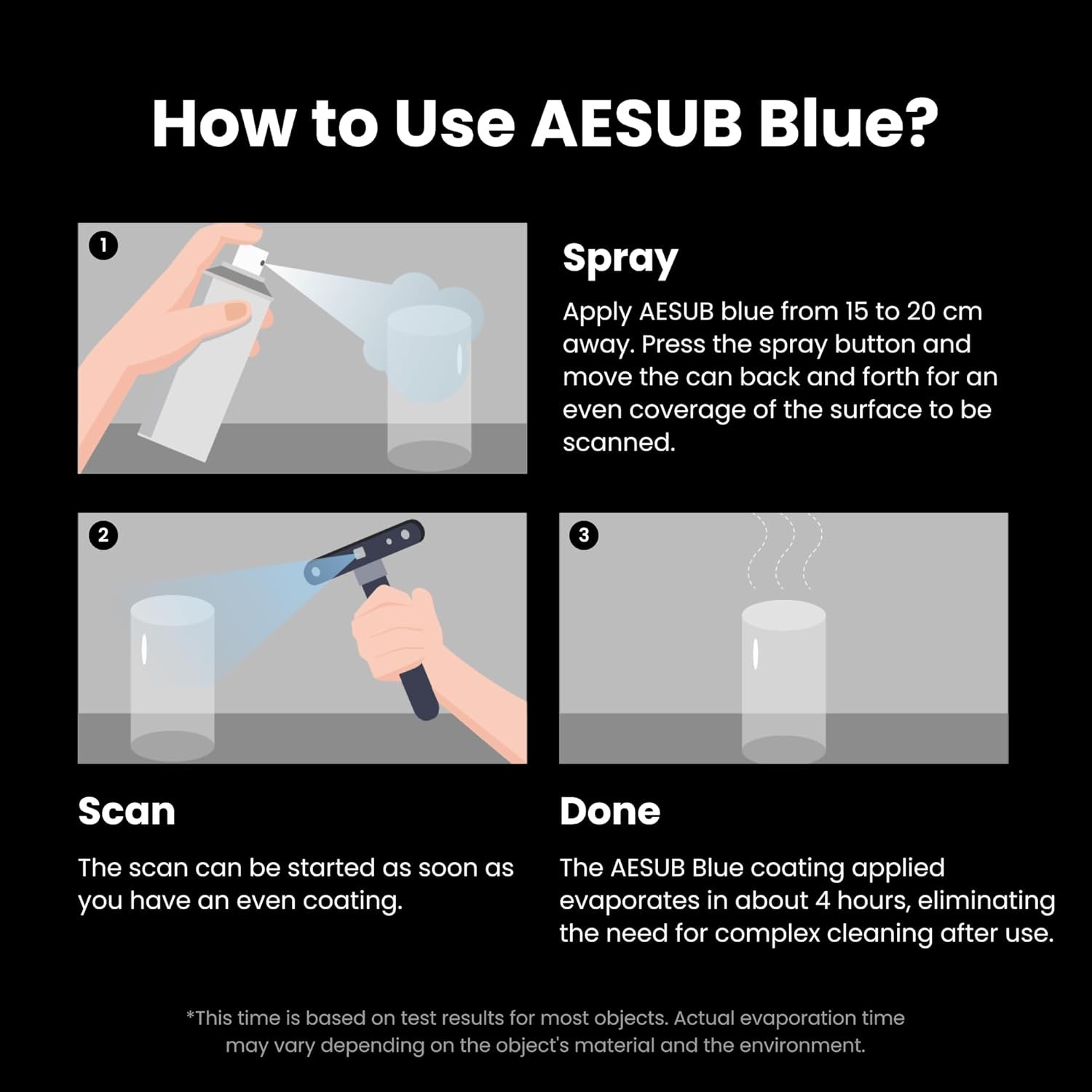 3D Scanning Spray for Scanners, No Cleaning Needed, Transparent,…