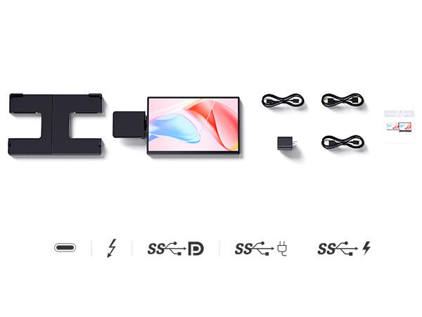 14 Inch 2K Tri-Screen Laptop Monitor Extender Triple Display Kompatibel mit Mac