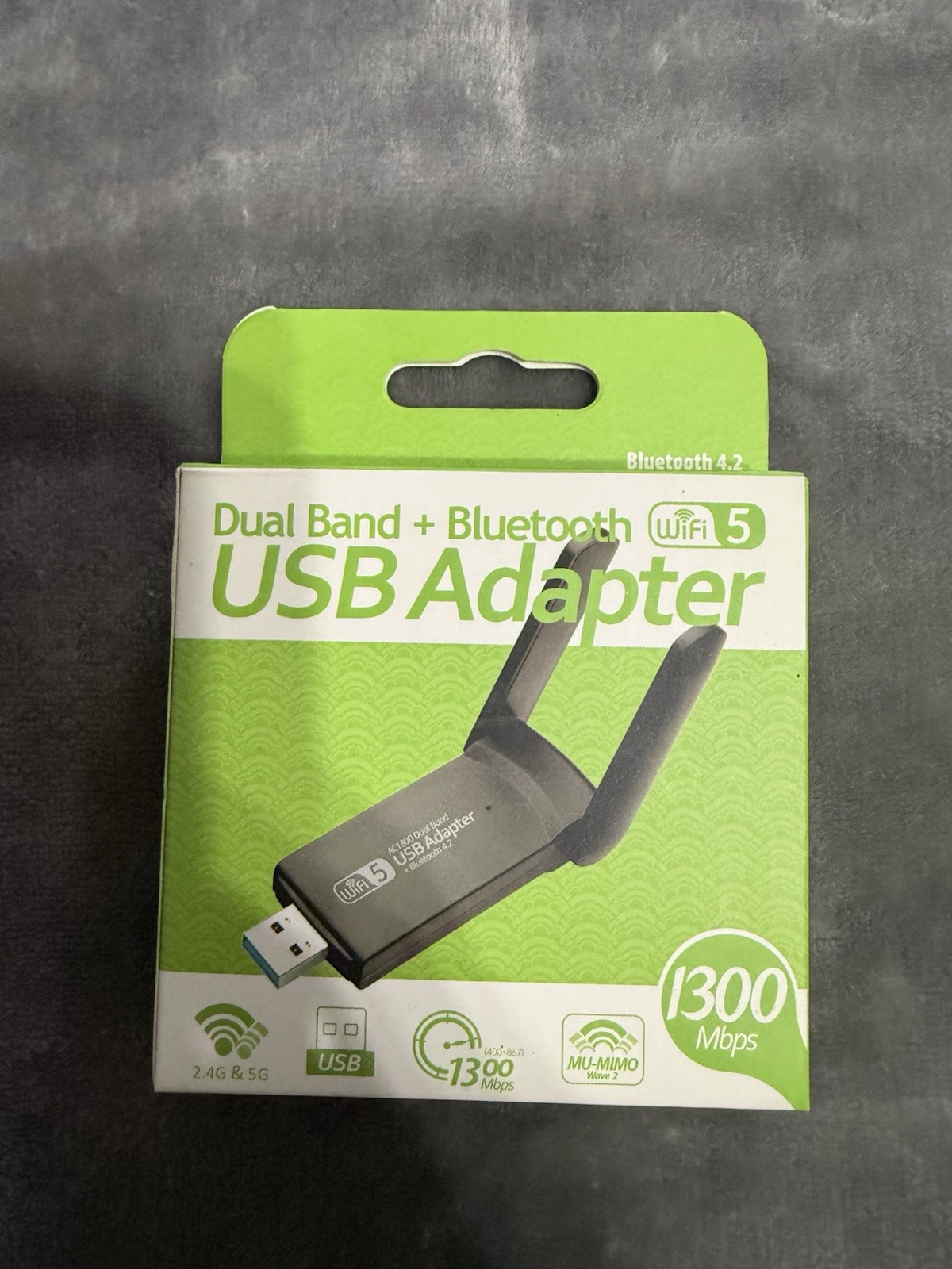 USB 3.0 WiFi Adapter 1300Mbps Dual Band 2.4G/5GHz Bluetooth 4.2