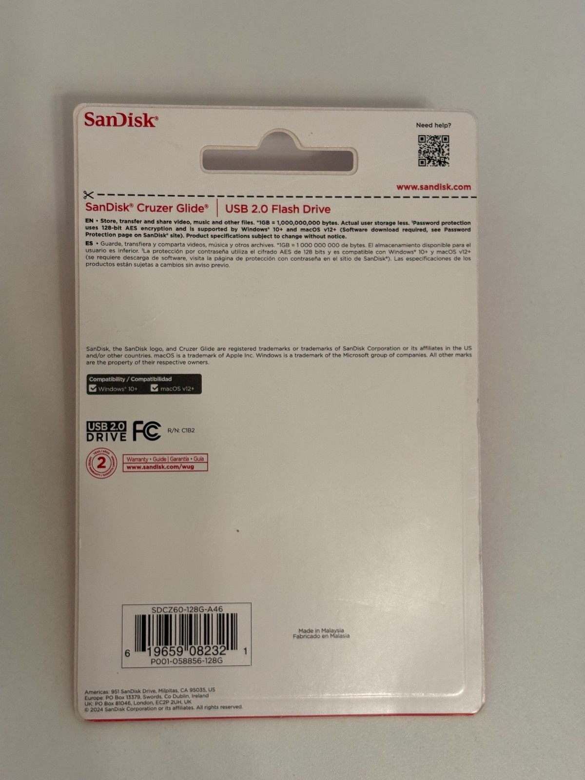 SanDisk 128GB Cruzer Glide USB 2.0 Flash Drive – Free Shipping