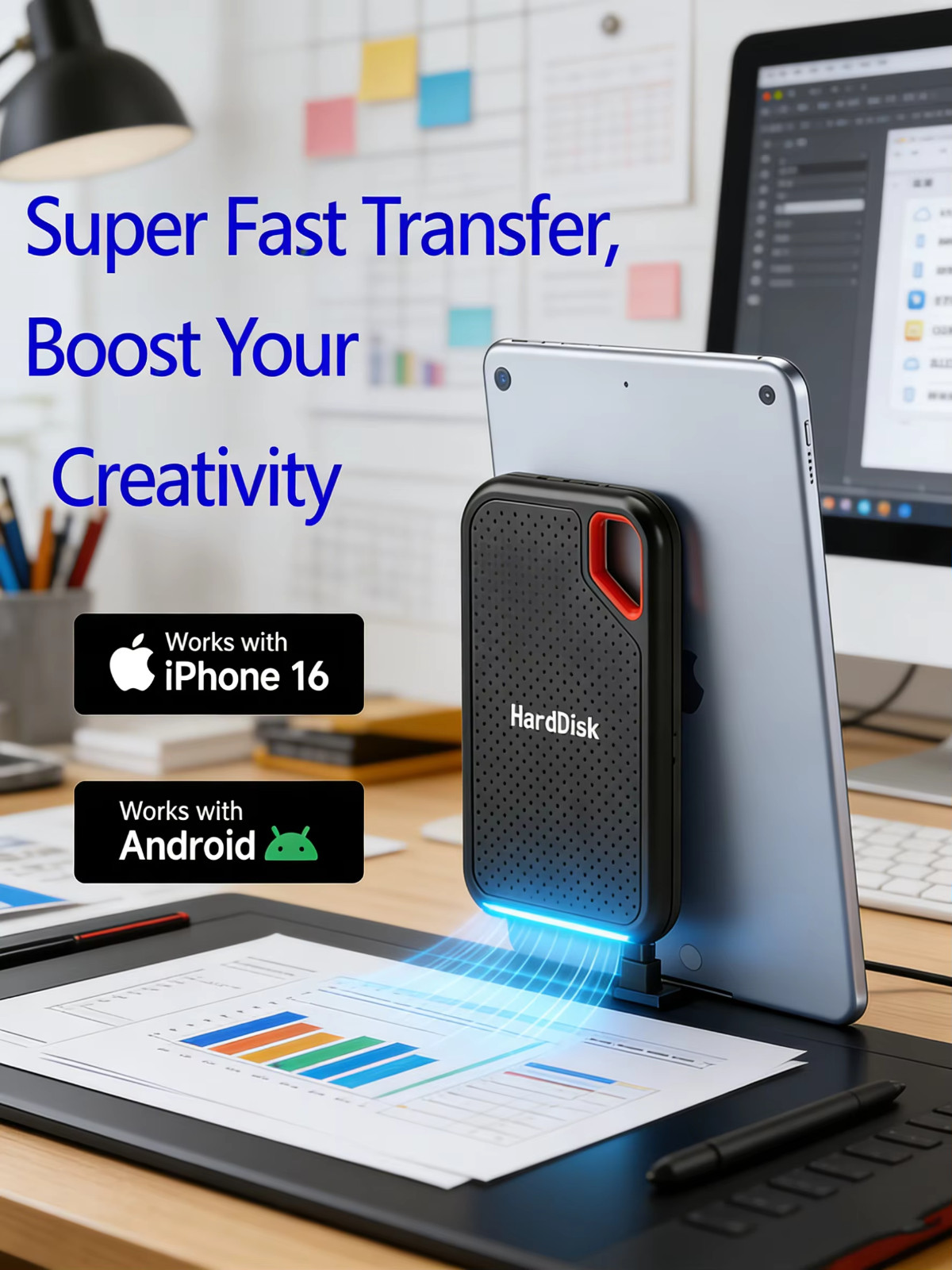 external hard drive 4tb High Speed Capacity Solid State Usb3.2 Laptop Mac And PC