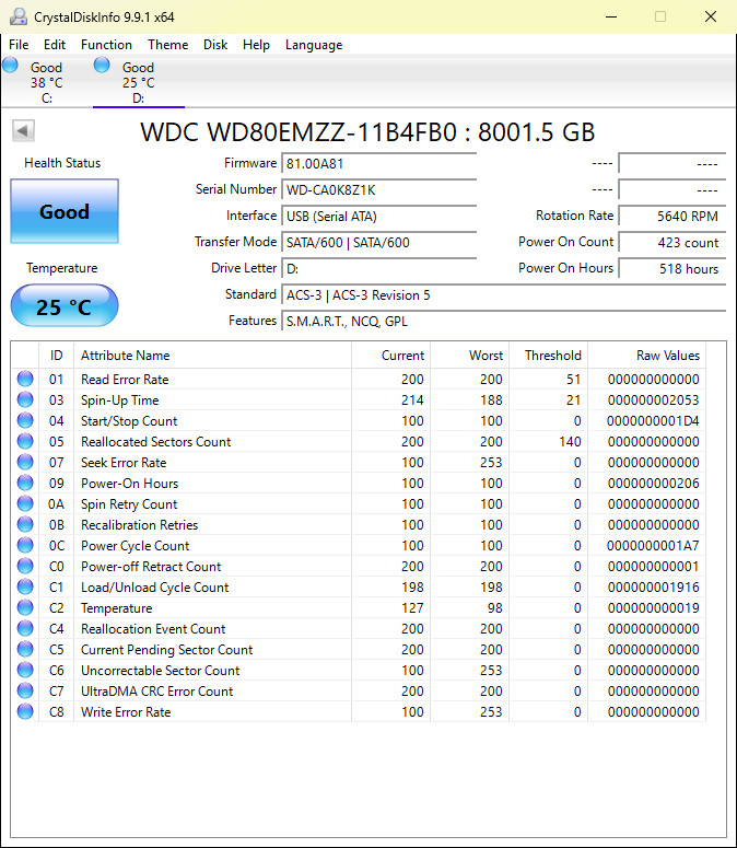 Western Digital easystore 8TB USB 3.0 HDD WDBAMA0080HBK-NESN