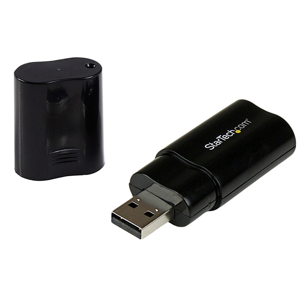 StarTech USB to Stereo Audio Adapter Converter, Black
